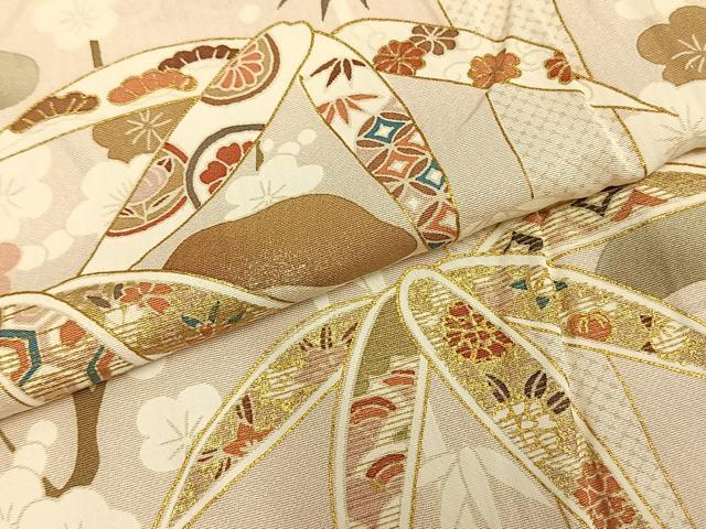 平和屋着物○訪問着 駒刺繍 松竹梅 金彩 正絹 逸品 DAAU0673tw