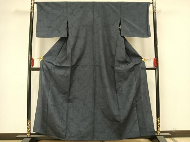 平和屋着物▽本塩沢　単衣　110亀甲　雪輪文　正絹　逸品　AAAZ1743fy 平和屋着物▽本塩沢 単衣 110亀甲 雪輪文 正絹 逸品 AAAZ1743fy