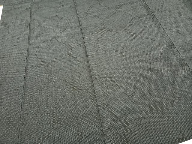 平和屋着物▽本塩沢　単衣　110亀甲　雪輪文　正絹　逸品　AAAZ1743fy_3