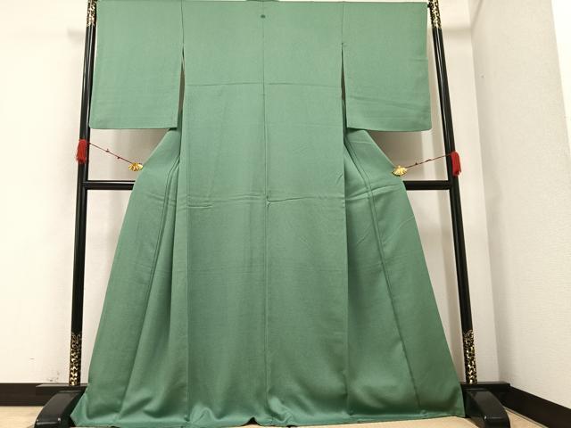 平和屋着物●上質な色無地　老竹色　正絹　逸品　AAAZ1772ph 平和屋着物○上質な色無地 老竹色 正絹 逸品 AAAZ1772ph