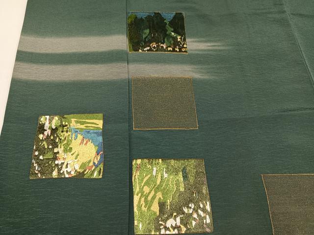 平和屋着物○中国国宝刺繍 乱針刺繍 訪問着 樹林文 暈し