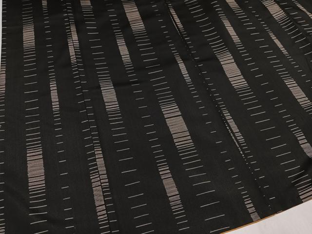 平和屋着物●本場染大島紬　変わり間道　黒地　正絹　逸品　AAAZ1796ph 平和屋着物○本場染大島紬 変わり間道 黒地 正絹 逸品 AAAZ1796phの