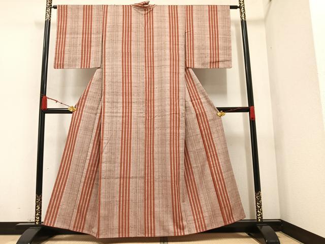 平和屋着物○本場染大島紬 更紗花間道 正絹 逸品 AAAZ0669ck 平和屋