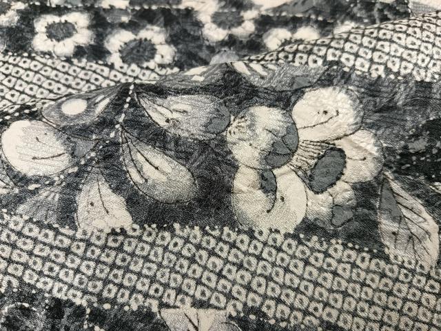 平和屋着物○訪問着 手描き 絞り 草花文 正絹 逸品 未使用 AAAZ2362ph