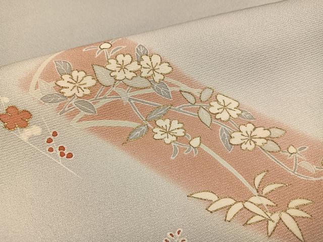 平和屋着物○訪問着 草花文 金彩 正絹 逸品 AAAZ1962ph