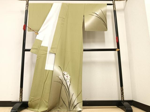 平和屋着物○訪問着 草花文 金銀彩 正絹 逸品 未使用 AAAU4268np