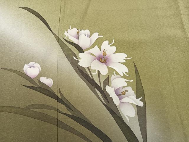 平和屋着物○訪問着 作家物 大空澄人 cire 草花文 暈し