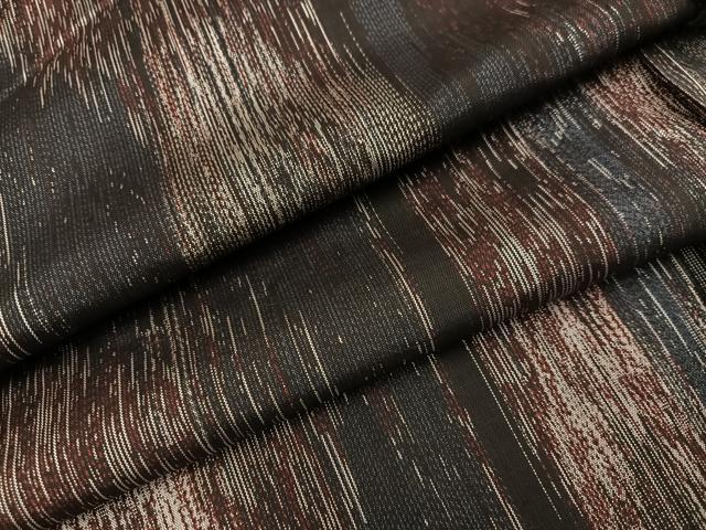 平和屋着物○本場大島紬 残糸織 やたら織 変わり間道 正絹 逸品 未