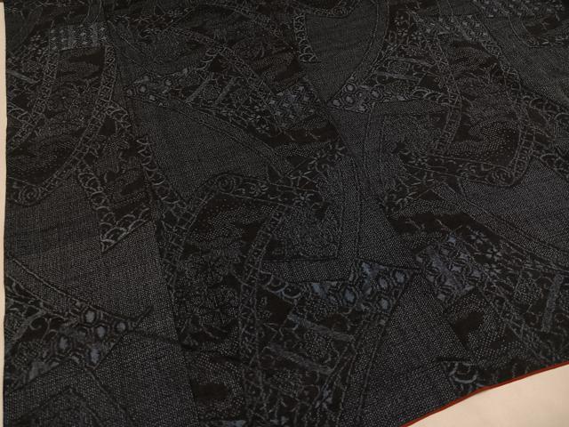 平和屋着物●本場結城紬　重要無形文化財　100亀甲　吉祥草花文　正絹　逸品　AAAZ1989ph