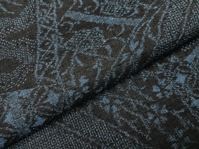 平和屋着物●本場結城紬　重要無形文化財　100亀甲　吉祥草花文　正絹　逸品　AAAZ1989ph