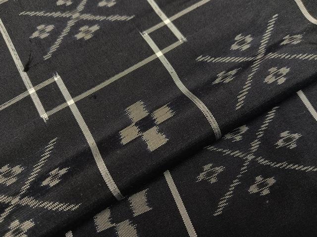 平和屋着物○本場琉球紬 変わり格子 正絹 逸品 AAAZ1990ph 平和屋着物＊