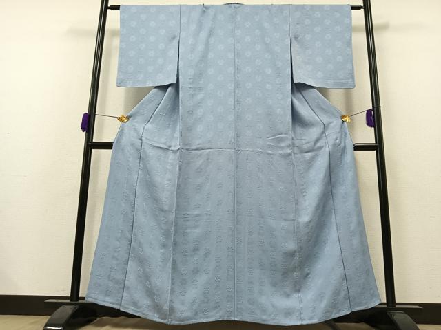 平和屋着物▽上質な色無地　単衣　花尽くし地紋　淡藤色　正絹　逸品　AAAZ2334jh 平和屋着物▽上質な色無地 単衣 花尽くし地紋 淡藤色