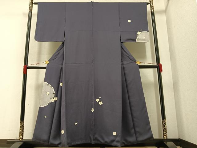 平和屋着物●訪問着　雪輪梅文　金彩　正絹　逸品　AAAZ2382ph