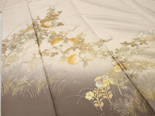 平和屋着物▽金彩友禅 卓越技能者・名工・和田光正 訪問着 枝花