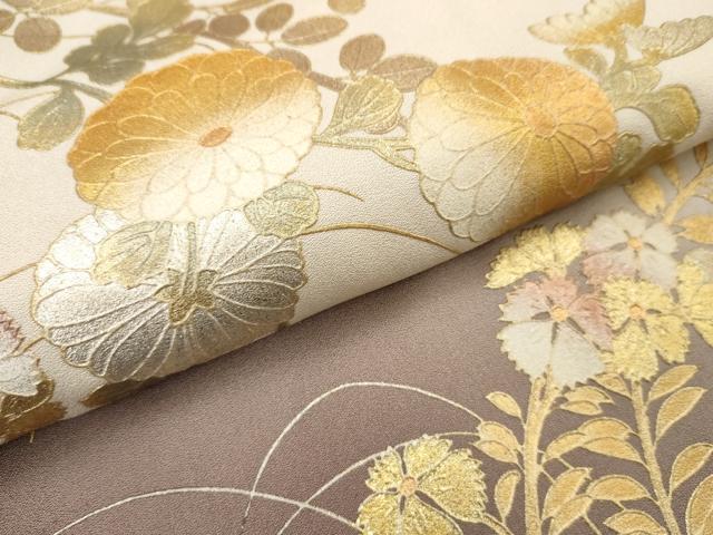 平和屋着物▽金彩友禅 卓越技能者・名工・和田光正 訪問着 枝花