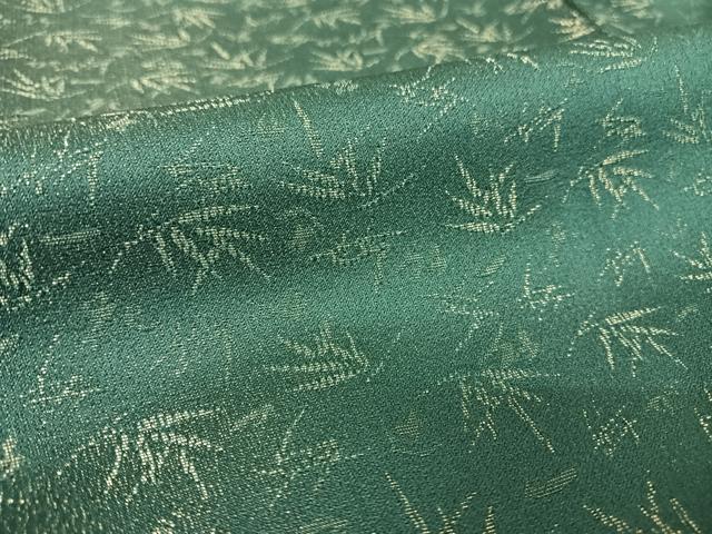 平和屋着物○久保田一竹 小紋 笹竹文 金通し地 正絹 逸品 AAAZ3028np