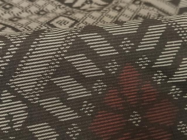 平和屋着物○本場大島紬 花菱文 正絹 逸品 AAAZ3040np