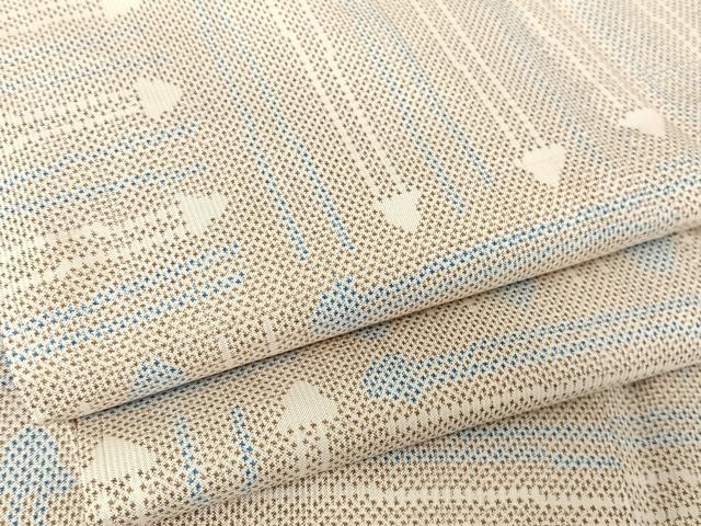 平和屋着物●本場大島紬　白大島　一元7マルキ　松葉　正絹　逸品　AAAZ3082np