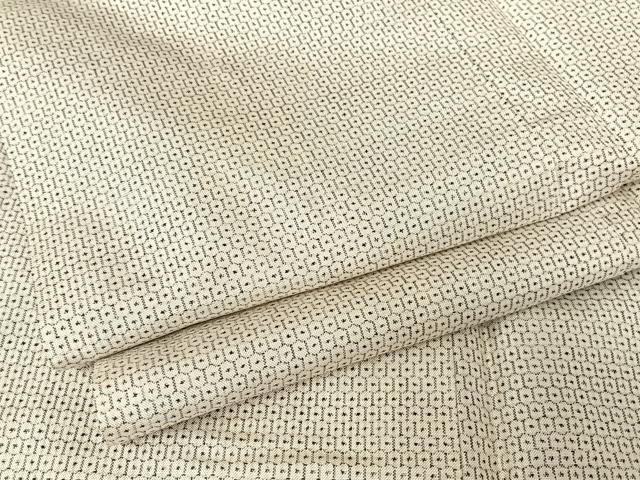 平和屋着物●本場大島紬　白大島　100亀甲　総詰め　ロング丈　正絹　逸品　AAAZ3087np