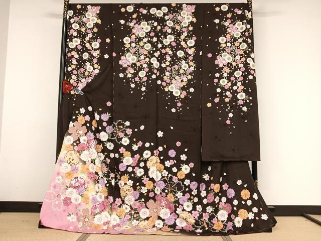 平和屋着物●豪華振袖　花毬文　暈し染め　金彩　仮絵羽　逸品　未使用　AAAZ3090np