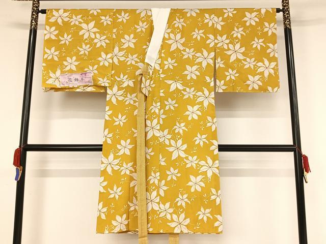 平和屋着物●長襦袢　無双仕立て　花飾り　反端付き　洗える着物　未使用　AAAZ3093np