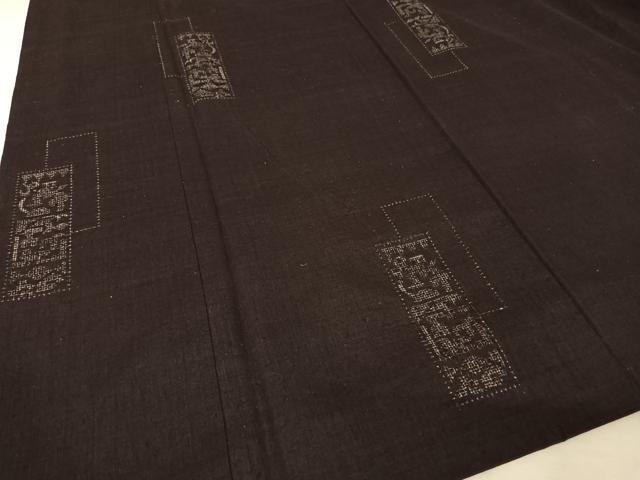 平和屋着物○本場結城紬 重要無形文化財 100亀甲 飛び亀甲 色紙花