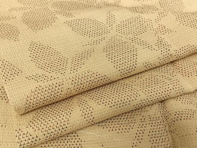 平和屋着物●白鷹お召　舞花文　正絹　逸品　未使用　AAAZ3130np