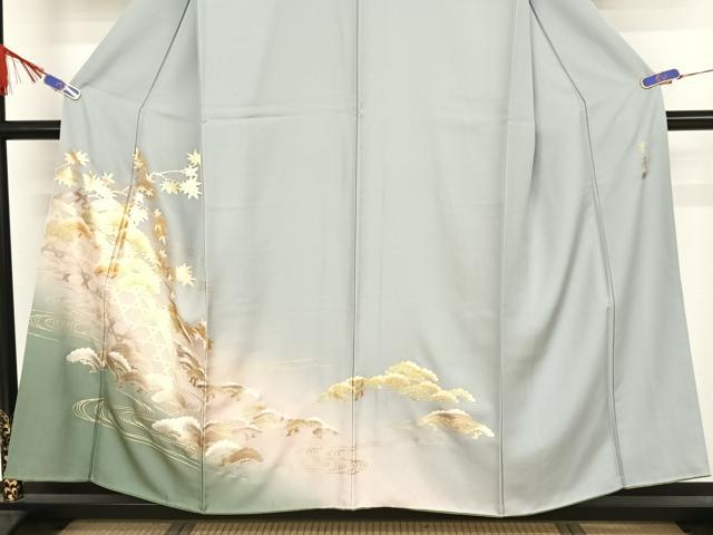 平和屋着物●金彩友禅　卓越技能者・名工・和田光正　訪問着　霞文　暈し染め　金彩　正絹　逸品　未使用　AABD9863ph 平和屋着物○金彩友禅 卓越技能者・名工・和田光正 訪問着 夢蒔絵 流水