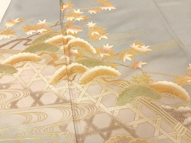 平和屋着物○金彩友禅 卓越技能者・名工・和田光正 訪問着 夢蒔絵 流水