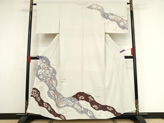 平和屋着物●十日町　名門　滝泰謹製　訪問着　辻が花　絞り　正絹　逸品　AAAZ3170np