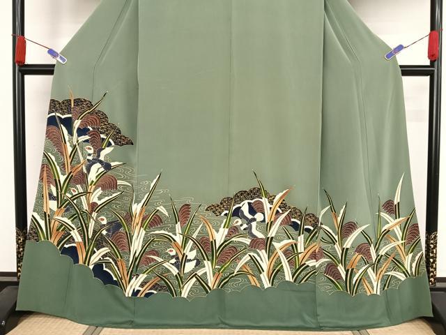 平和屋着物□豪華振袖 刺繍 飾花文 暈し染め 金彩 正絹 逸品