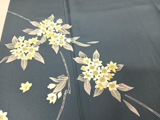 平和屋着物○本加賀友禅作家 向秀三 訪問着 草花文 正絹