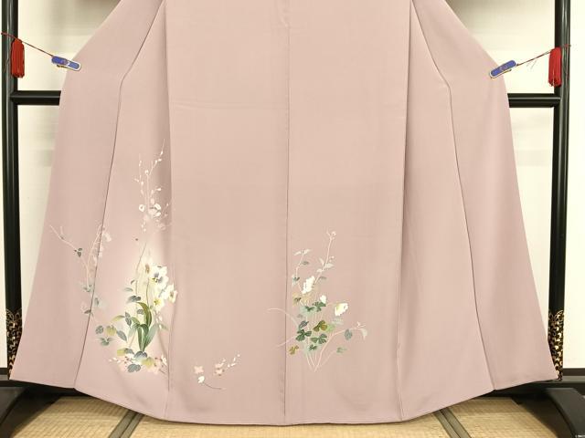 平和屋着物○京友禅 光永正美 訪問着 花蝶文 暈し染め