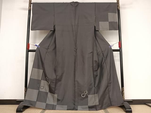 平和屋着物●紬　訪問着　瓢箪　正絹　逸品　AAAZ3210np