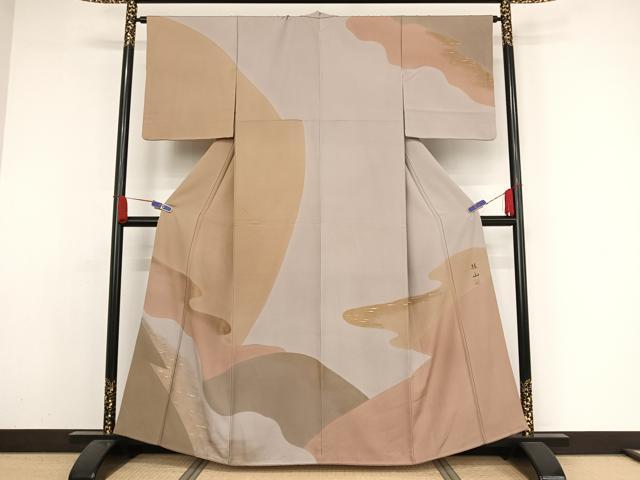 平和屋着物●訪問着　作家物　霞文　金彩　正絹　逸品　AAAZ3213np