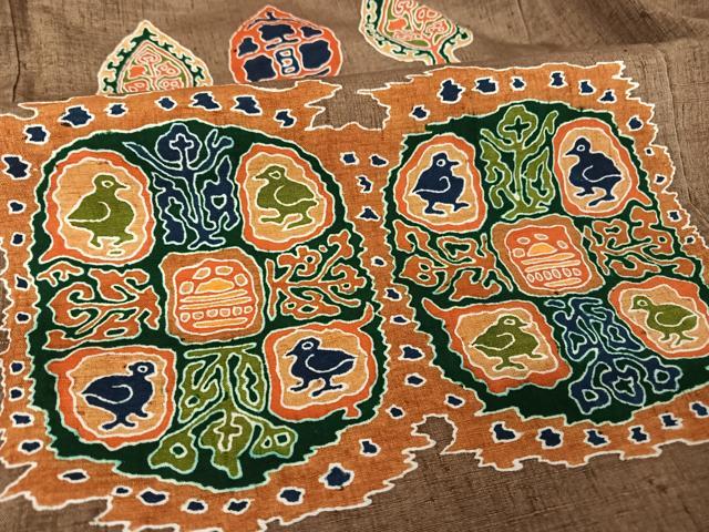 平和屋着物○訪問着 紬地 コプト文様 正絹 逸品 AAAZ3255np 付け下げ