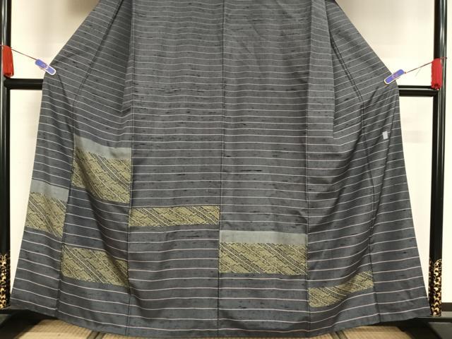 平和屋着物○二代目 川村久太郎 紬 倭文紬 風景文 木村機業