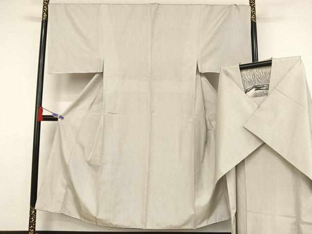 平和屋着物●男性　本場大島紬　アンサンブル　道行コートセット　白大島　100亀甲　総詰め　正絹　逸品　AAAZ3331np
