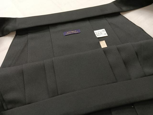 平和屋着物○女性 行灯袴 刺繍 舞桜 黒地 洗える着物 AAAZ3369np