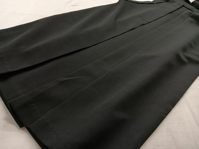 平和屋着物○女性 行灯袴 刺繍 舞桜 黒地 洗える着物 AAAZ3369np