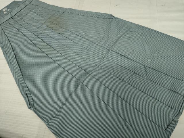 平和屋着物●男性　馬乗り袴　縞　正絹　逸品　AAAZ3725ck