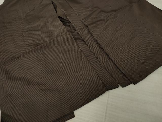 平和屋着物●男性　馬乗り袴　縞　正絹　逸品　AAAZ3728ck 平和屋着物○男性 馬乗り袴 縞 正絹 逸品 AAAZ3728ck