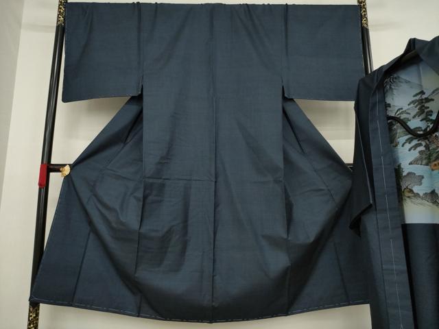 平和屋着物●男性　本場大島紬　アンサンブル　100亀甲　総詰め　正絹　逸品　未使用　AAAZ3755ck