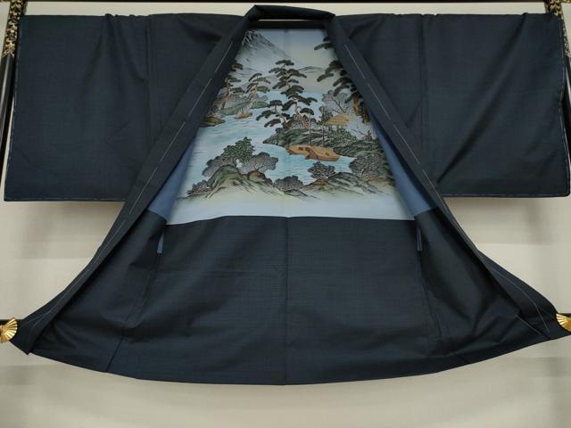 平和屋着物○男性 本場大島紬 アンサンブル 100亀甲 総詰め 正絹 逸品