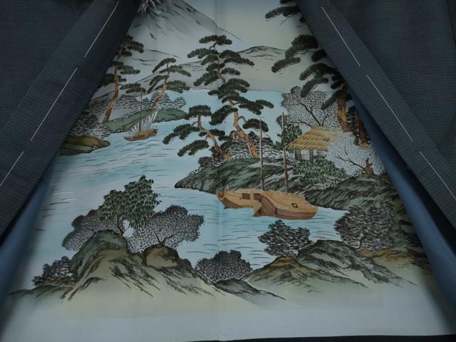 平和屋着物○男性 本場大島紬 アンサンブル 100亀甲 総詰め 正絹 逸品