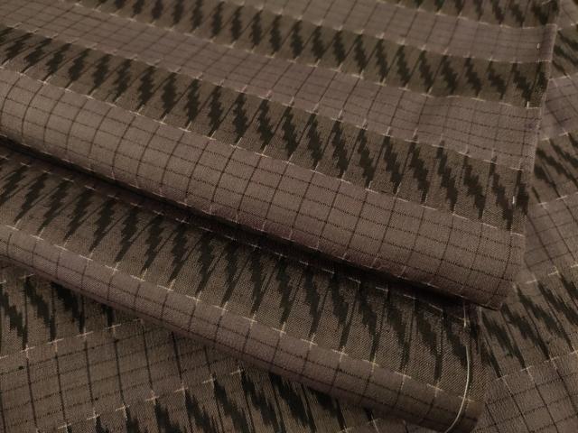 平和屋着物●上質な紬　横縞　正絹　逸品　AAAZ3777ck