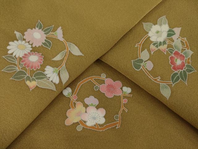 平和屋着物●上質な小紋　花丸文　正絹　逸品　AAAZ3781ck