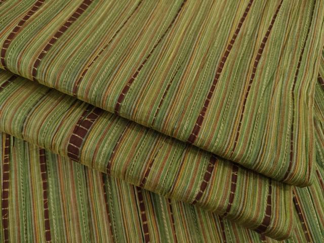 平和屋着物●上質な紬　絞り　縦縞　健勝苑扱い　正絹　逸品　AAAZ3786ck