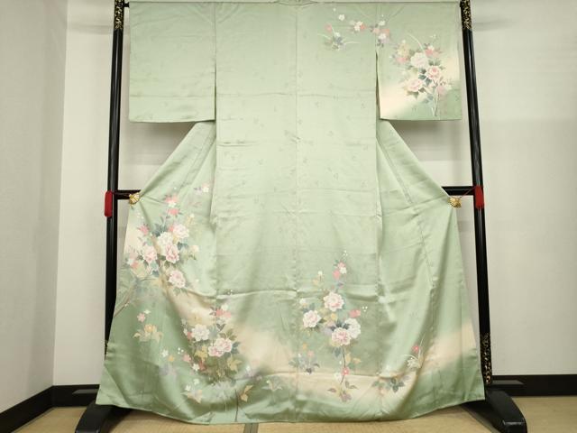 平和屋着物○訪問着 枝花文 暈し染め 正絹 逸品 AAAZ3795ck