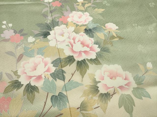 平和屋着物●訪問着　枝花文　暈し染め　正絹　逸品　AAAZ3795ck 平和屋着物○訪問着 枝花文 暈し染め 正絹 逸品 AAAZ3795ck